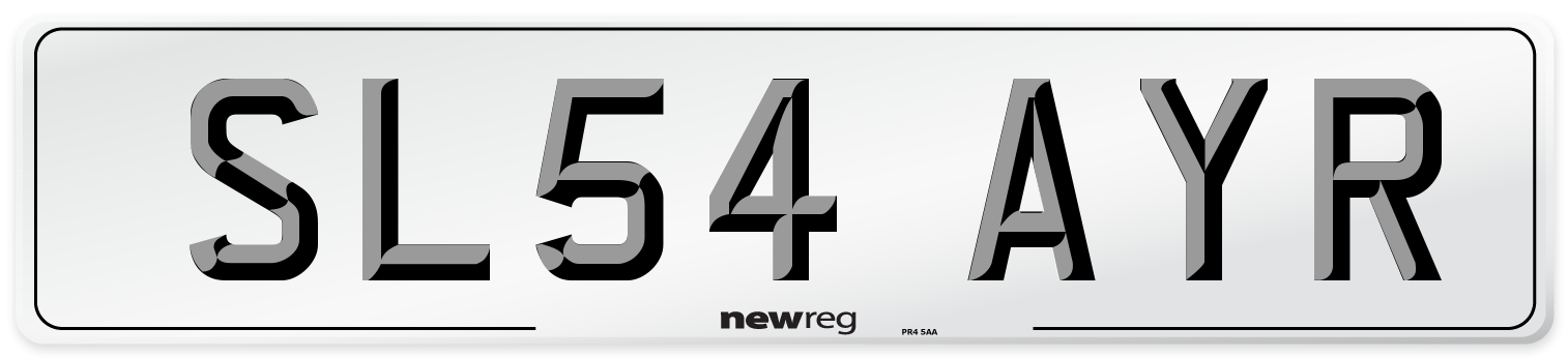 SL54 AYR Number Plate from New Reg
